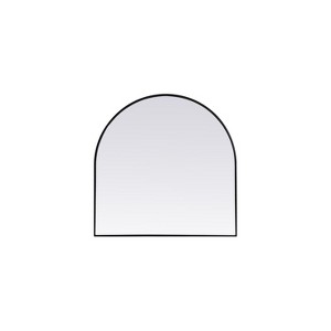 Elegant Lighting Metal Frame Arch Mirror 36x36 Inch in Black - 1 of 4