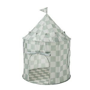 3 Sprouts Kids Recycled Fabric Play Tent - Checkerboard Green - 1 of 4