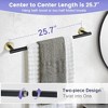 10 Pieces Bathroom Towel Holder Set,27.5 Inch Black and Gold Towel Bar Set SUS304 Stainless Steel Bathroom Hardware Set Wall Mounted Towel Rack Set - 3 of 4