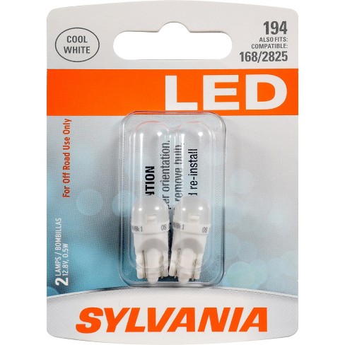 Sylvania 194 T10 W5w White Led Bulb, (contains 2 Bulbs) : Target