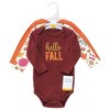 Hudson Baby Infant Girl Cotton Long-Sleeve Bodysuits, Hello Fall - 2 of 4