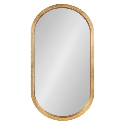 Elegant Full-Length Gold Wood Vanity Mirror, 33"x23.5"