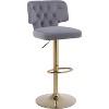 Swivel Bar Stools Set of 2,Modern Counter Height Bar Stools,Velvet Upholstered Bar Chairs for Kitchen Island Bar Dining Room - 4 of 4
