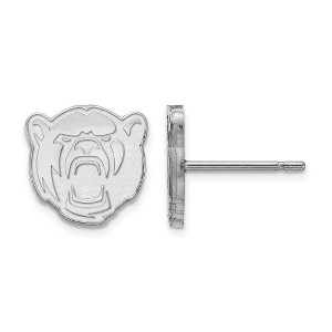 Black Bow Jewelry 14k White Gold Baylor Bears NCAA Post Earrings - 1 of 3
