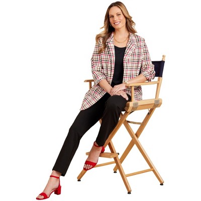 Catherines Women's Plus Size Liz&Me Ponte Knit Blazer