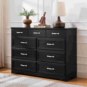 XIYUYEU 9 Drawers Dresser for Bedroom with White Pulls,Modern Chest of Drawers for Living Room - 1 of 4