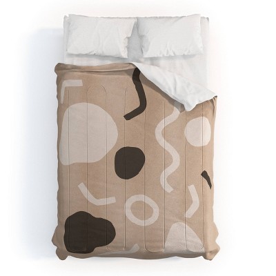 Deny Designs 3pc Full/Queen Cortney Herron Abstract Confetti Comforter and Pillow Sham Set Cream: Contemporary Lightweight Bedding — фото 2