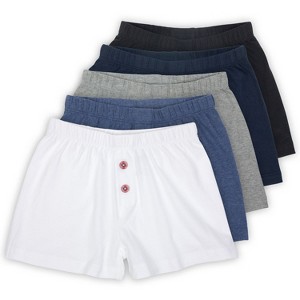 Lucky & Me Noah Boys Knit Boxer Essentials Multi 5 Pack Size 9/10y - 1 of 4