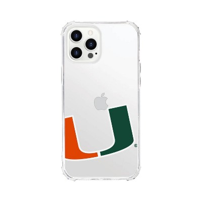 NCAA Miami Hurricanes Clear Tough Edge Phone Case - iPhone 12/12 Pro