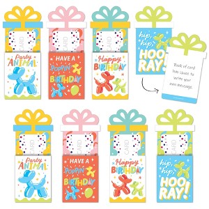 Big Dot of Happiness Assorted Balloon Animals - Happy Birthday Party Money and Gift Card Sleeves - Nifty Gifty Card Holders - Set of 8 - 1 of 4