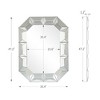 LNC 35.4-in W x 47.2-in H Rectangular Silver with Faceted Glass Framed Wall Mirror - 3 of 4