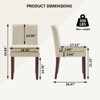 DOMETOUR Linen Upholstered Dining Chair Set of 2, Modern Armless Chair With Cushioned Seat for Living Room - 4 of 4