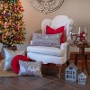 Indoor Christmas 'Santa Sleigh & Reindeers' Gray Rectangular Throw Pillow Cover  - Pillow Perfect - 4 of 4