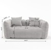 Aukfa Twin Size Bean Bag Chairs, Loveseat Bean Bag Sofa Modern Lazy Sofa Chair with Armrests for Living Room, Bedroom, Apartment - 2 of 4