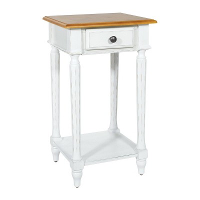 Medford Side Table Distressed White - OSP Home Furnishings