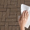 Wood Plastic Composite Deck Tiles Set of 20pcs, Composite Decking Resist Rust, Patio Flooring Outdoor Waterproof - 4 of 4