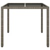 vidaXL Garden Dining Table Brown 35.4x35.4x29.5 in Poly Rattan - 3 of 4