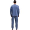 INSPIRE CHIC Men's 2 Pieces Long Sleeve Crew Neck Casual Stripes Pattern Pajamas Set - 3 of 4
