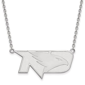 Black Bow Jewelry 14k White Gold North Dakota Fighting Hawks NCAA Necklace 18 Inch - 1 of 4