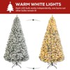 Vivatrees 6/7.5 Ft Prelit Artificial Christmas Tree, with Warm White Lights, Snow Flocked, Metal Stand, Hinged Branches, Xmas Tree for Decor, White - 4 of 4