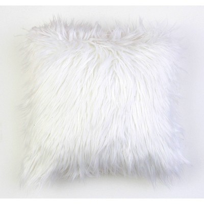 White fuzzy cheap pillow