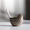 Sullivans 10" Sculptured Resin Bird Planter Set of 2, Cream - 3 of 3