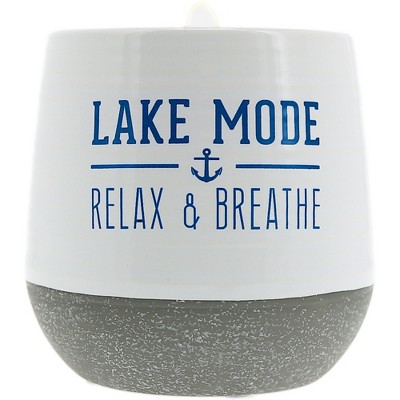 Pavilion Gift Company - Lake Mode - 11 oz - 100% Soy Wax Reveal Candle Scent: Serenity - Flame Candles
