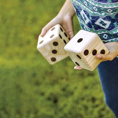 6 oversized wooden fashion dice