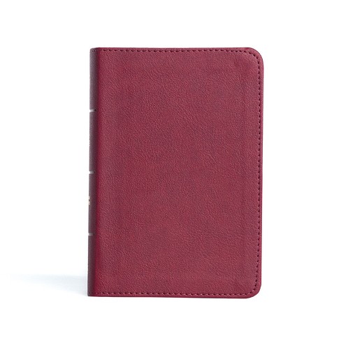 Csb Large Print Compact Reference Bible, Cranberry Leathertouch - By ...