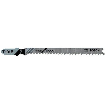 Bosch 4 in. Carbon Steel T-Shank Ground teeth and taper ground back Jig Saw Blade 10 TPI 5 pk