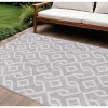 Lavender And Ivory Geometric Washable Indoor Outdoor Area Rug - 2 of 4