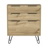 Augusta Dresser, Hairpin Legs, Three Drawers, Superior Top -Light Oak - 2 of 4