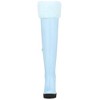 BLISSFUL STEP Women's Chunky Heel Platform Faux Fur Zipper Over Knee High Boots - 3 of 4