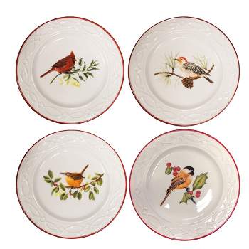 Park Designs Winter Birds Dessert Plates Set of 4