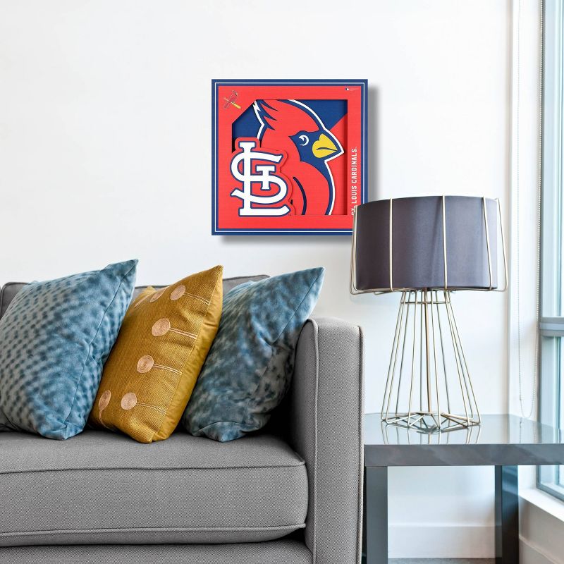 MLB St. Louis Cardinals 3D Logo Series Wall Art - 12&#34;x12&#34;, 2 of 5
