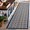Courtyard CY7017 Power Loomed Indoor/Outdoor Runner Rug - Beige/Navy - 2'3"x6'7" - Safavieh. - 3 of 4