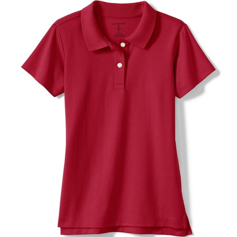 Girls red polo outlet shirt