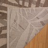 Gertmenian 6'5"x9'6" Paseo Paume Woven Indoor/Outdoor Accent Rug Brown: Machine Made, Botanical Pattern, Hose Clean - 3 of 4