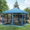 Outsunny 10' x 10' Heavy Duty Pop Up Canopy with Removable Mesh Sidewall Netting, Easy Setup Design, Outdoor Party Event with Storage Bag - 3 of 4