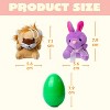 Joyin 24/12 Packs Prefilled Easter Eggs with Mini Stuffed Animal Plush Toys for Kids Easter Egg Hunt Filler Stuffer Party Favor Gifts - 4 of 4