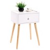 NicBex Set of 2 Mid-Century Nightstand Bedside End Table with Drawers for Bedroom & Living Room - 4 of 4