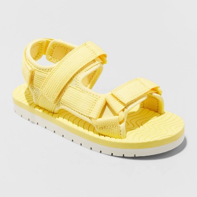 yellow 2 strap sandals