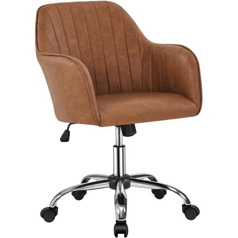 Basics Padded Office Desk Chair with Armrests, Adjustable Height and  360