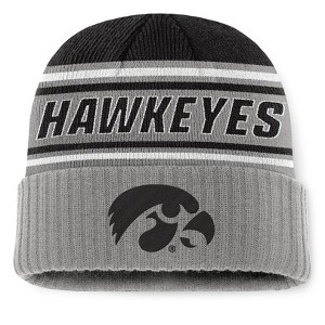 NCAA Iowa Hawkeyes Sleety Knit Cuffed Beanie: Acrylic Midweight Pull-On Hat - 1 of 2