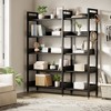 5-Tier Corner Bookshelf, Convertible Bookcase, Industrial Metal Frame Storage Book Shelf with Open Shelves for Living Room Bedroom Home Office - 2 of 4