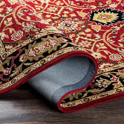 Hardisty Burgundy Wool Tufted Traditional Runner Rug 3' x 12'