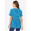 Woman Within Plus Size Perfect Printed Short-Sleeve V-Neck Tee - 3 of 4