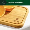 Royal Craft Wood Premium Set of 3 Bamboo Cutting Boards for Kitchen - Wooden Cutting Board & Serving Tray with Juice Groove for BBQ, Fish & Vegetables - 4 of 4