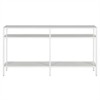 55" Matte White Console Table with Metal Shelves - Henn&Hart - 3 of 4