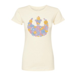Women's - Star Wars - Rebel Flower Logo Fitted Graphic T-Shirt - 1 of 3